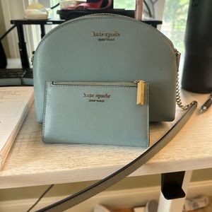 Kate Spade light blue bag and wallet